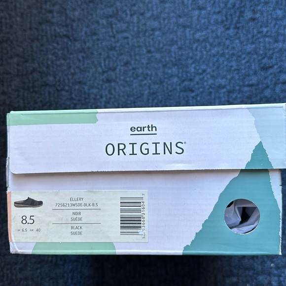 NIB Earth Origins Black Suede Ellery Clogs Size 8.5M - Picture 2 of 4